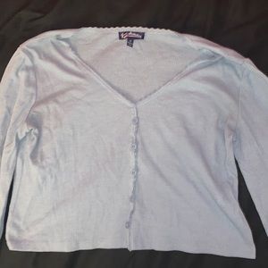 Light blue freshman brand cropped top